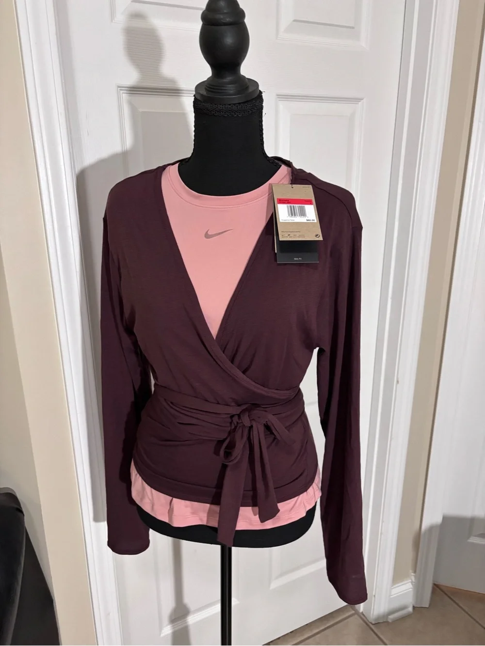 Nike Women's Deep Burgundy Ballet Wrap Top